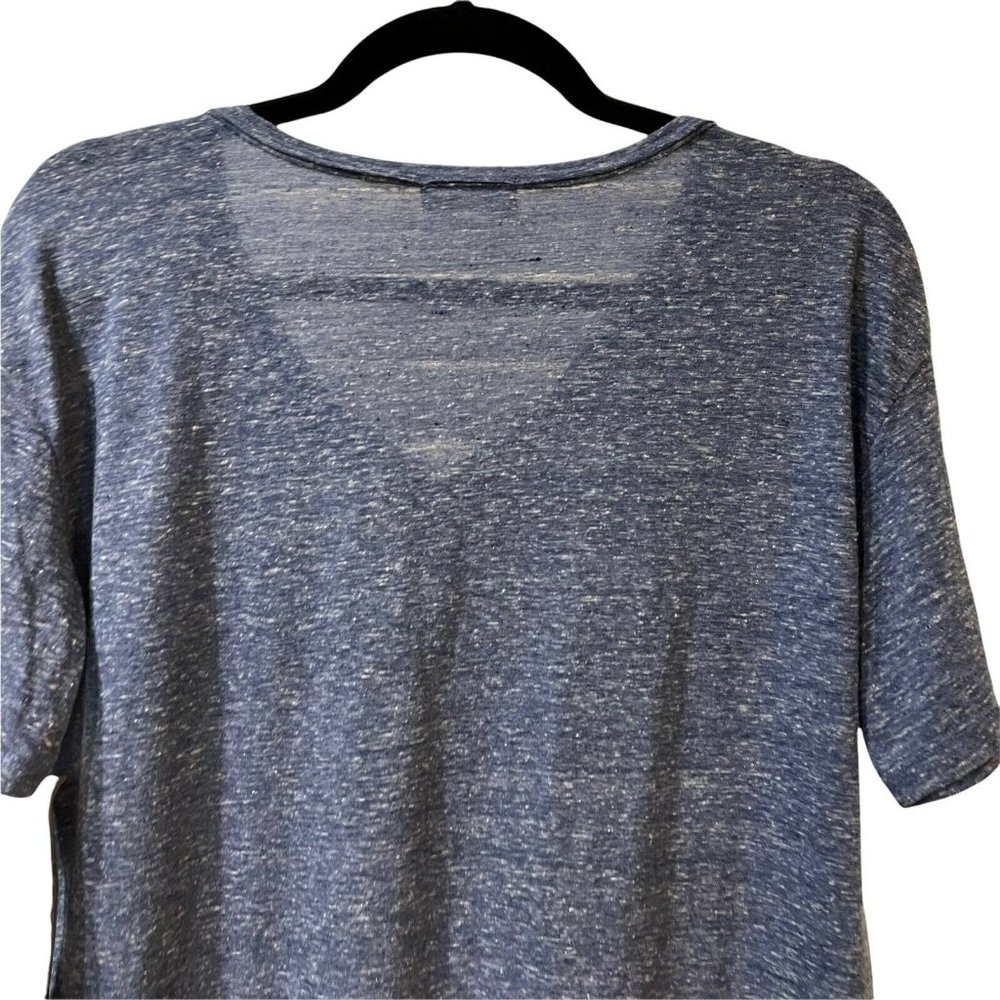 Chicago Bears 47 Brand Women's S Blue Space Dye V-Neck Oversized SS T-Shirt New - Picture 9 of 10